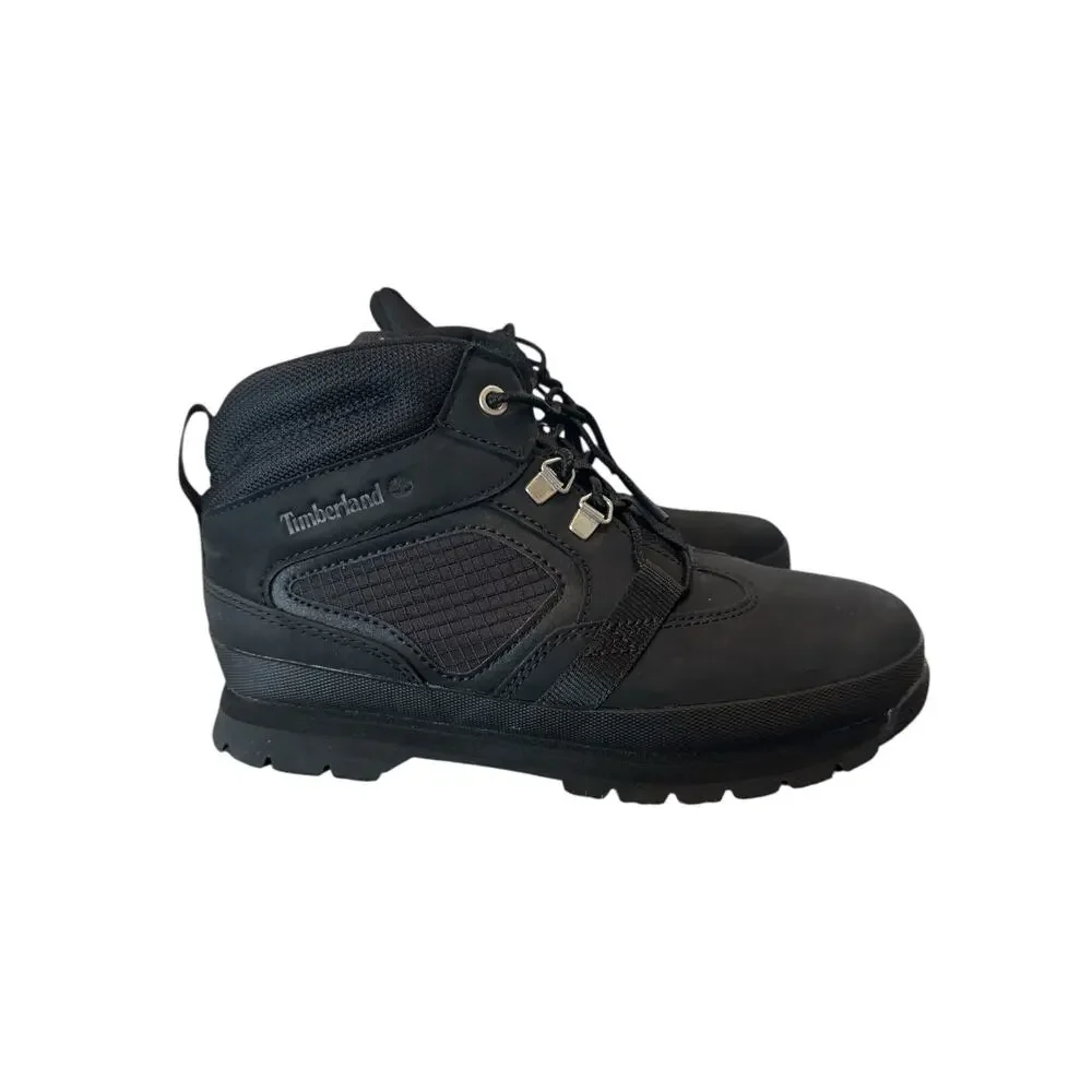 Timberland Boys Black Waterproof Hiking Boots Size 5 Youth A5SEG